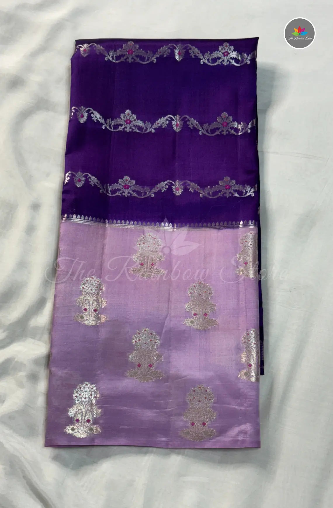 Premium Puna Silk Saree - Violet