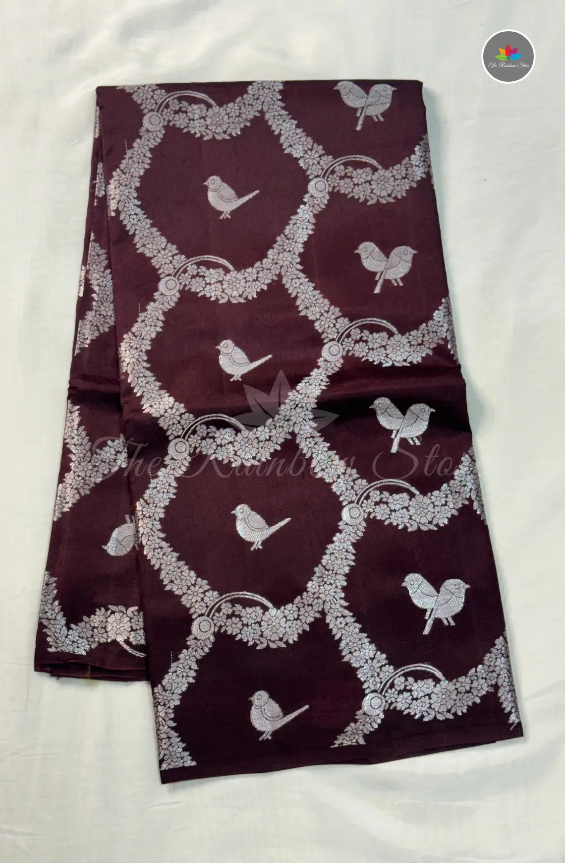 Pure Handloom Mango Silk Saree - Dark Maroon