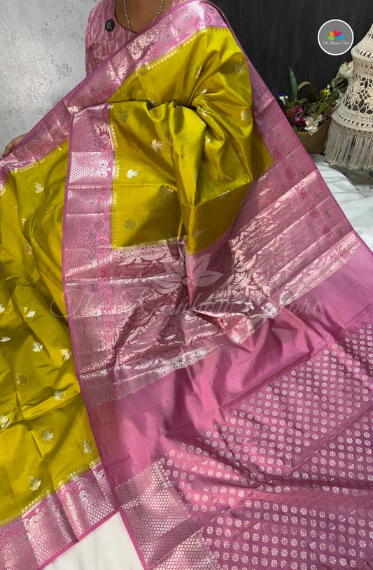 Premium Handloom Paper Silk - Mustard