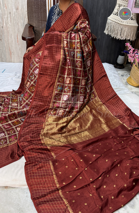 Pure Patola Saree - Maroon