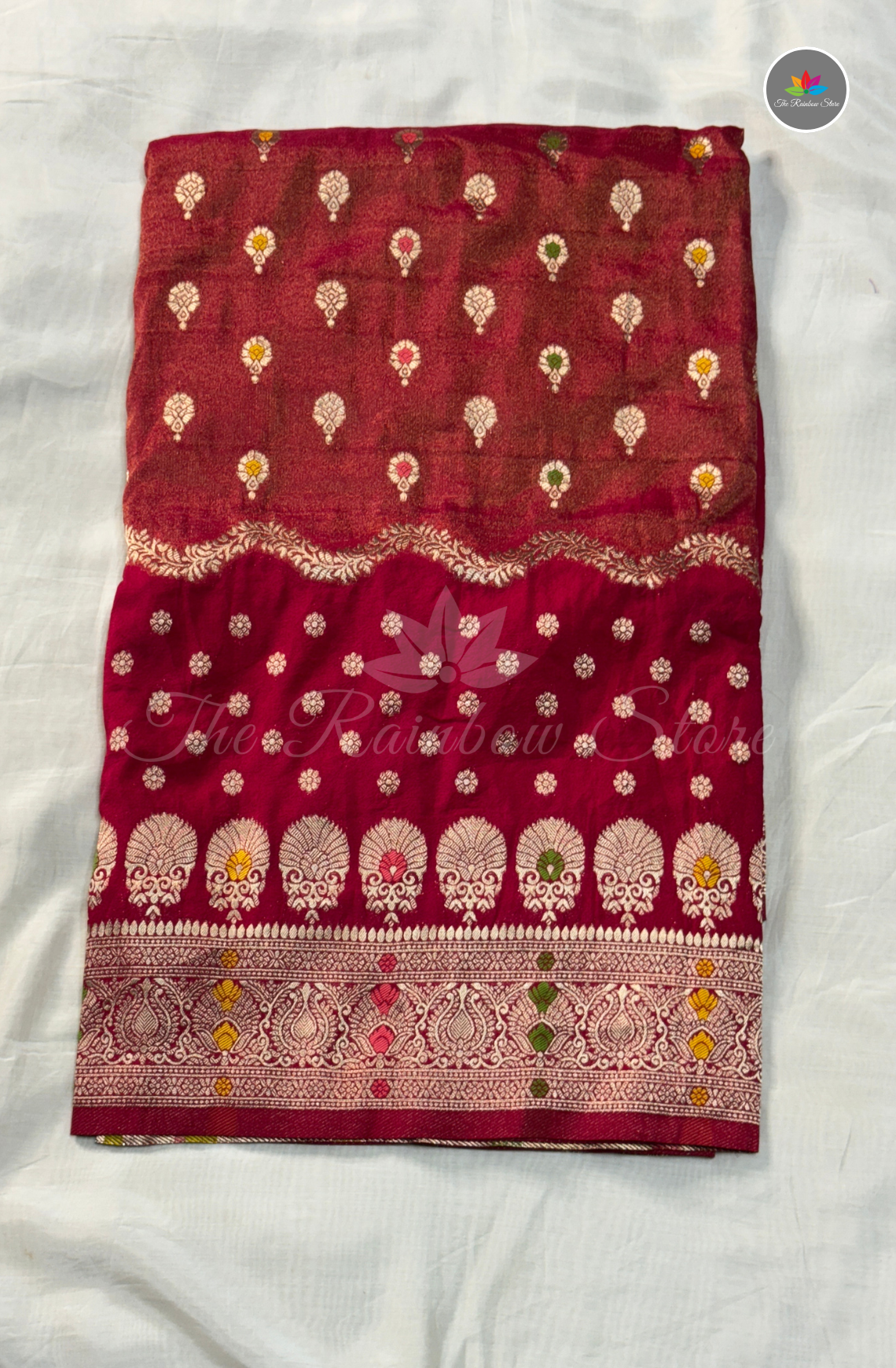 Mushru Silk Saree - Rani Pink