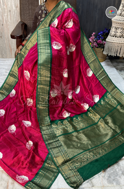 Mysore Crepe Silk - Rani Pink