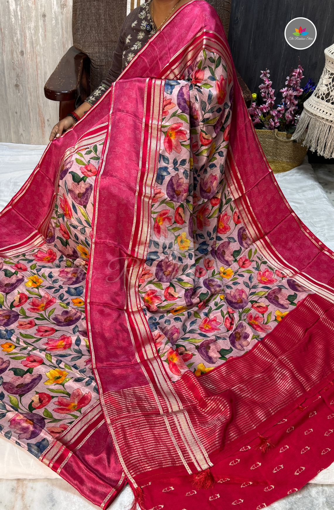 Mysore Crepe Silk - Rani Pink