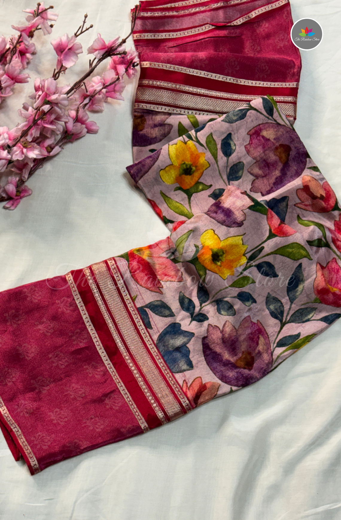 Mysore Crepe Silk - Rani Pink