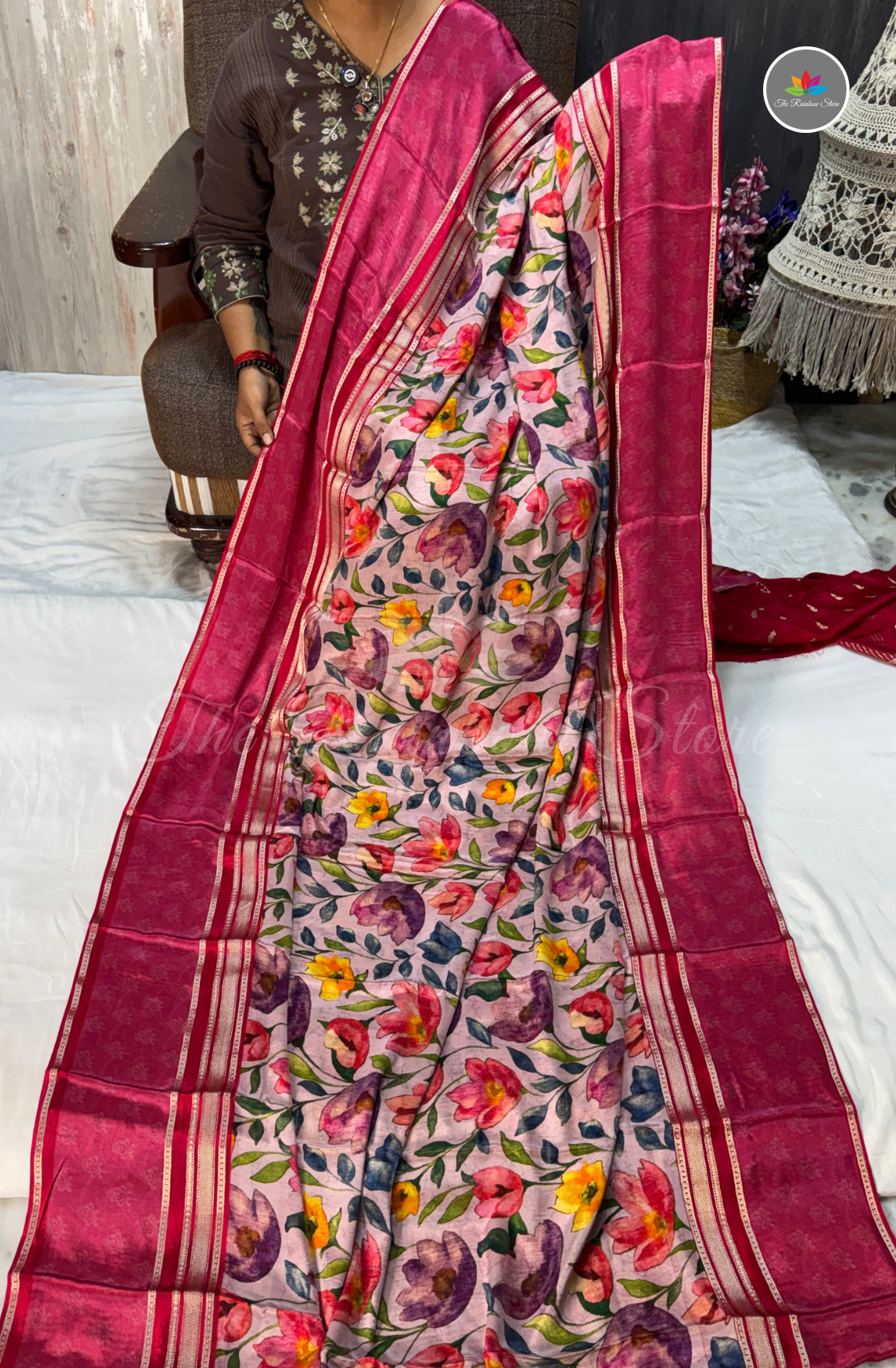 Mysore Crepe Silk - Rani Pink