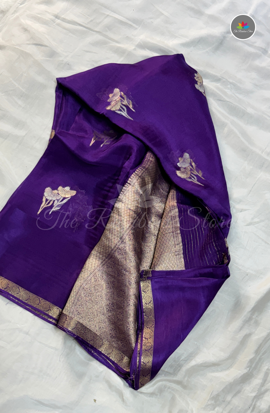 Organza Silk Saree - Royal Purple