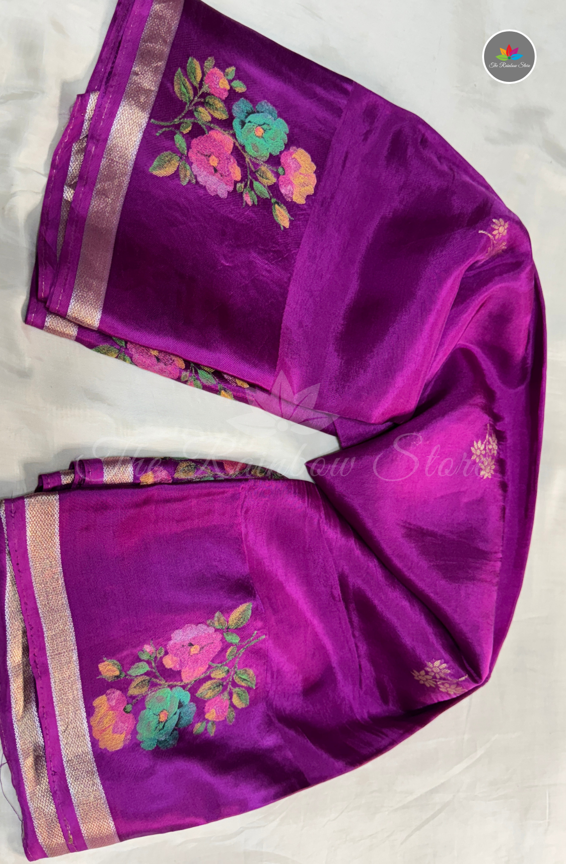 Organza Silk Saree - Royal Purple