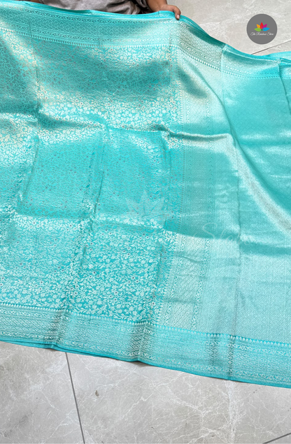 Banarasi Brocade Saree - Turquoise Blue