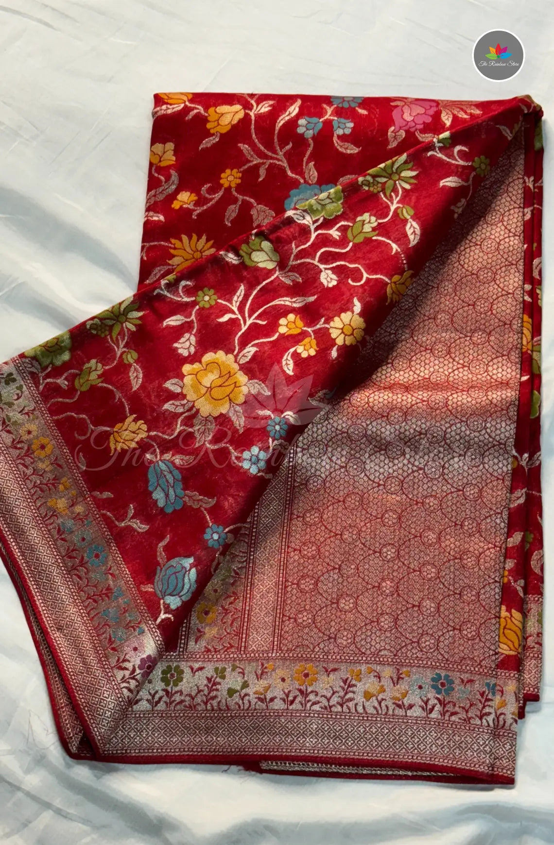 Elegant Georgette Tussar Saree - Red
