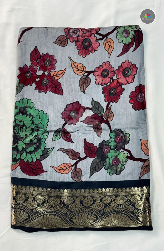 Premium Venkatagiri Silk Saree - Grey