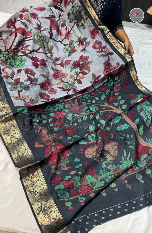 Premium Venkatagiri Silk Saree - Grey