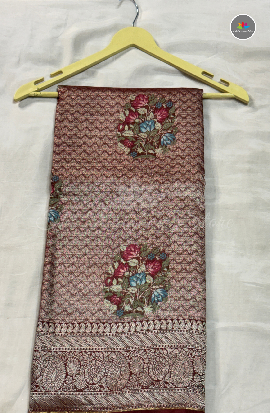 Brocade Pattu Saree - Wine Brown