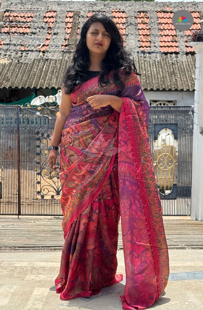 Pure Space Silk - Wine Maroon & Deep Purple