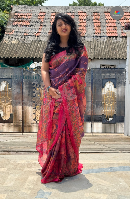 Pure Space Silk - Wine Maroon & Deep Purple