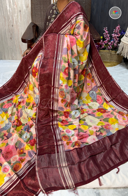 Mysore Crepe Silk - Wine Maroon