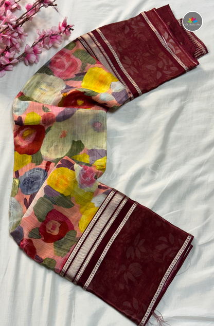 Mysore Crepe Silk - Wine Maroon