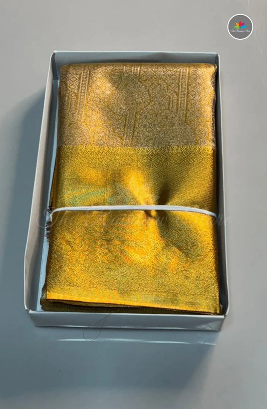 Zari Woven Kanjivaram Pattu Saree  - Gold